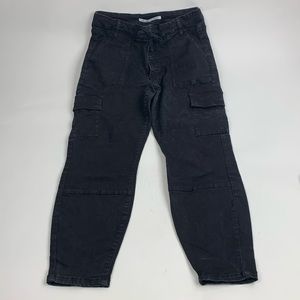 Celebrity Pink Cargo Jogger Pants Sz  15/32 faded distressed black rinse Stretch